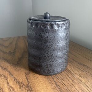 Gray Ceramic Art Jar